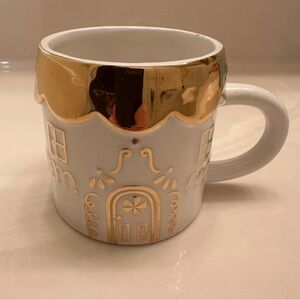 Godinger Gold and White Gingerbread House Mug